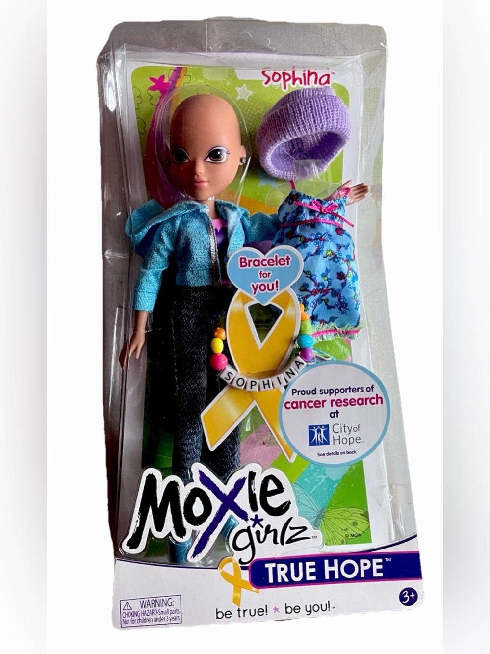 Moxie Girlz True Hope Sophina Doll Bald Cancer Awareness MGA 2012 New